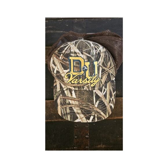 Mens DU Varsity Hat by Ducks Unlimited Waterfowl Hunting Camo Adjustable - Picture 1 of 3